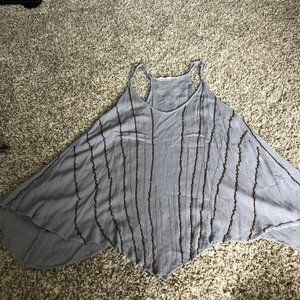 wunderland blouse Spaghetti Strap Size Small Flowly Blouse Beaded Design